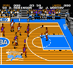 Tecmo NBA Basketball (USA) In game screenshot